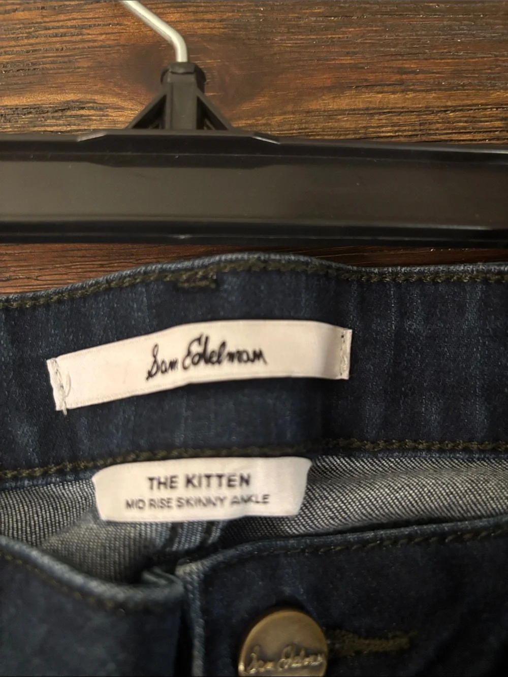 Sam Edelman -The Kitten Women's Dark Washed Blue mid rise skinny Ankle Jeans